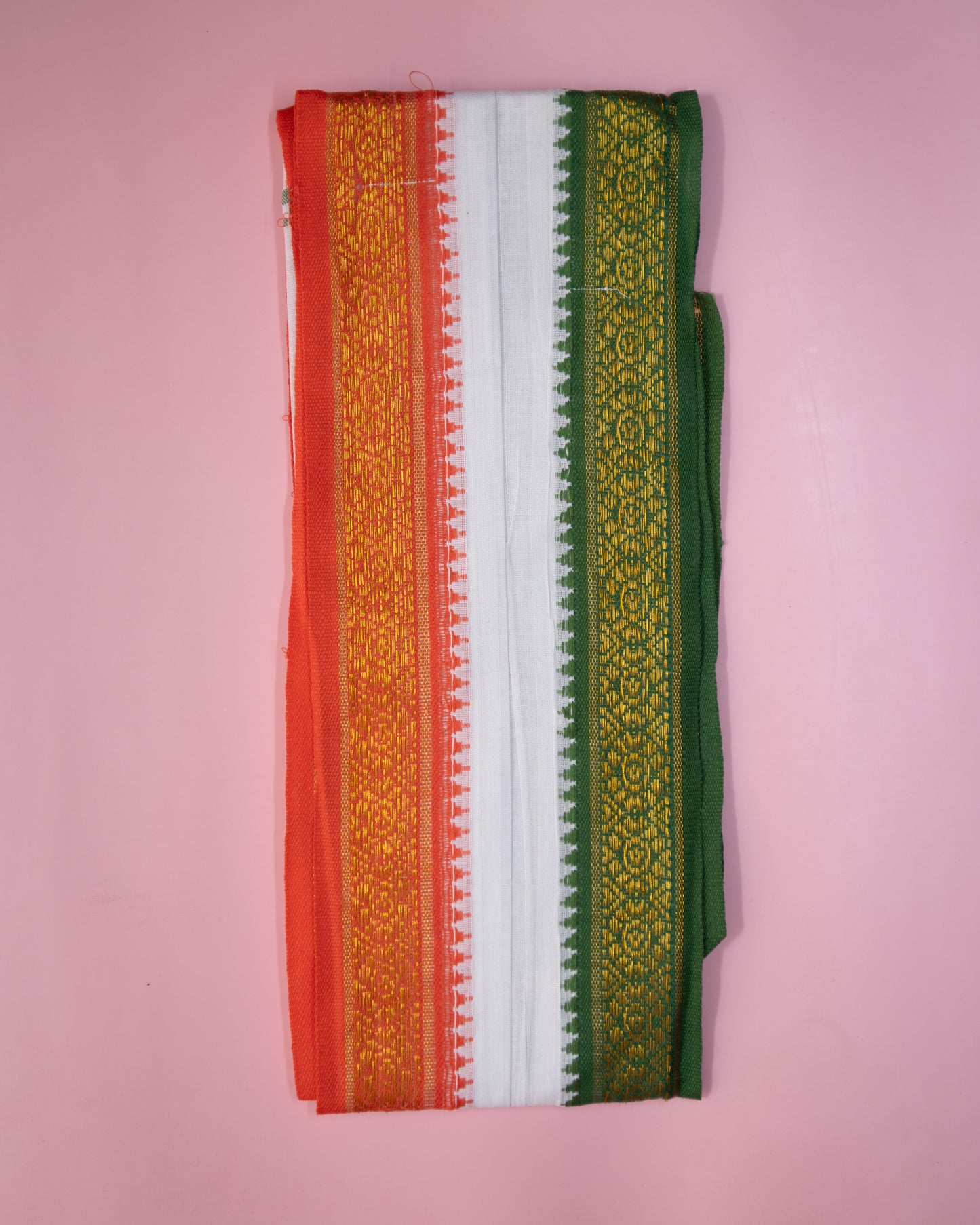Tri colour Handloom cotton gamcha