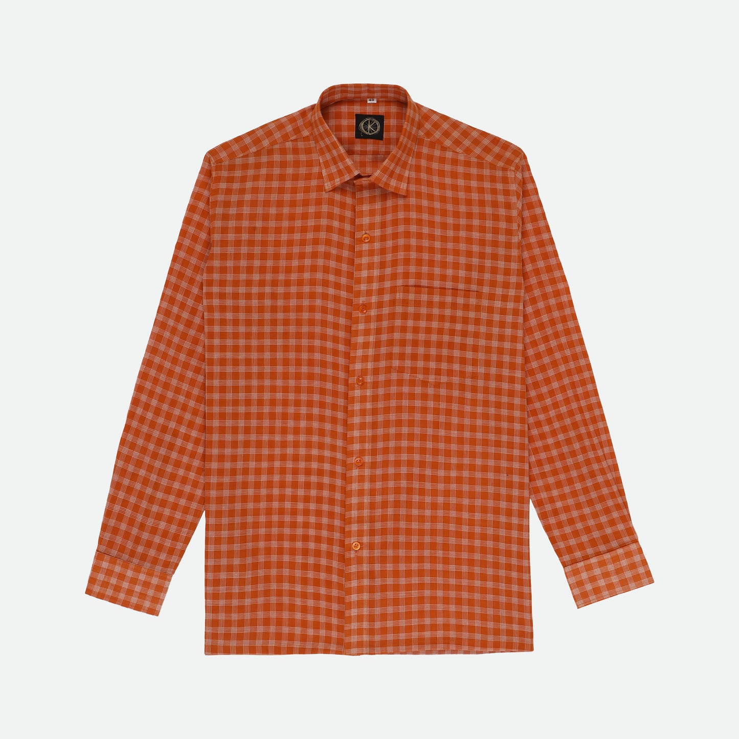 full sleeve maroon check shirt