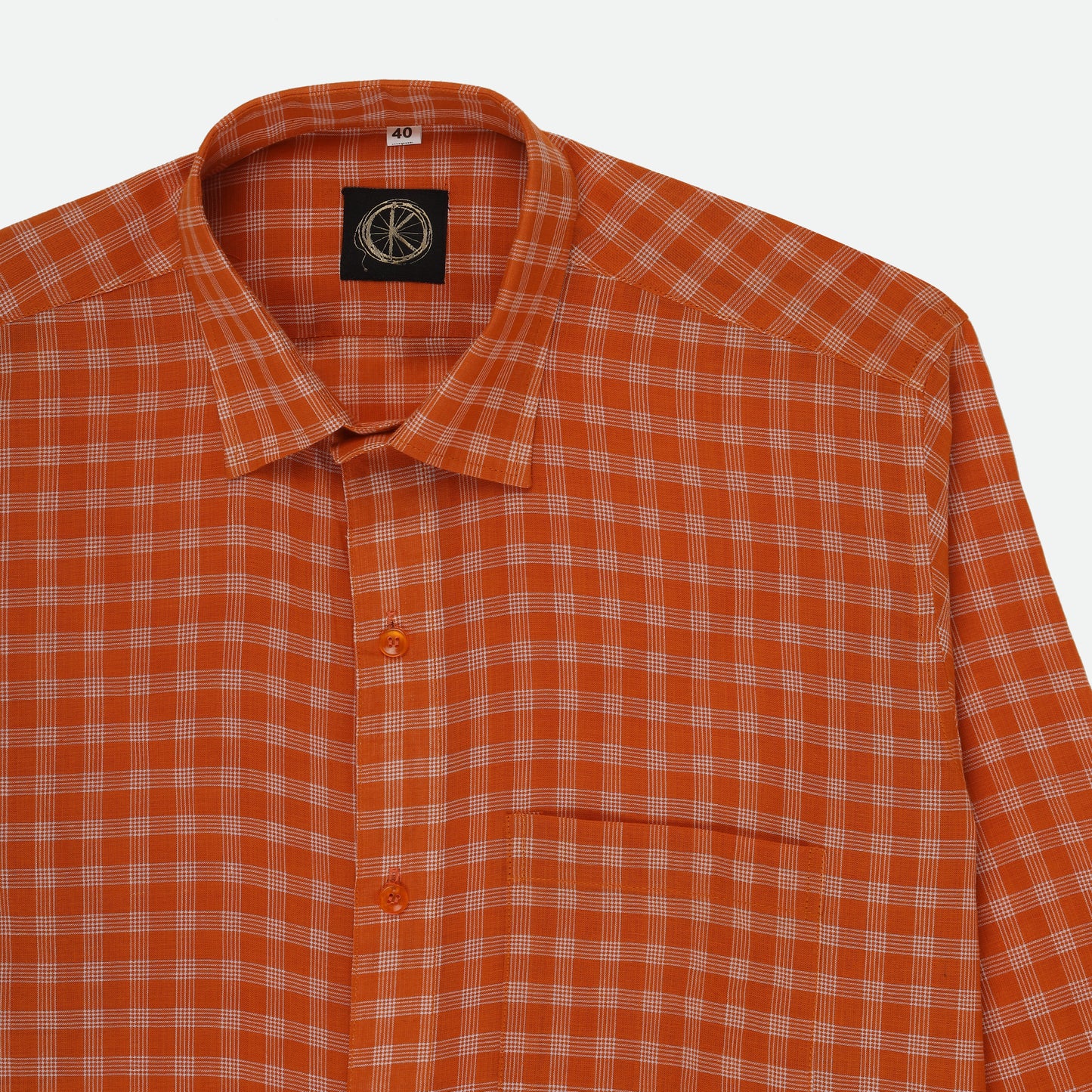 full sleeve maroon check shirt