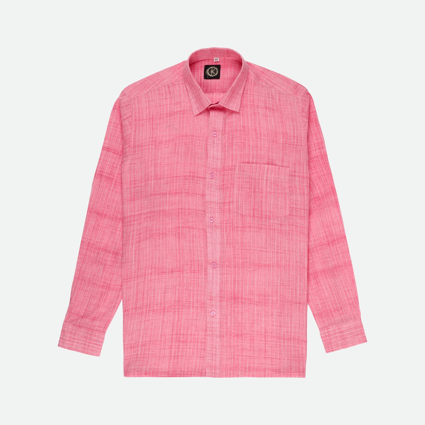 the pink shirt