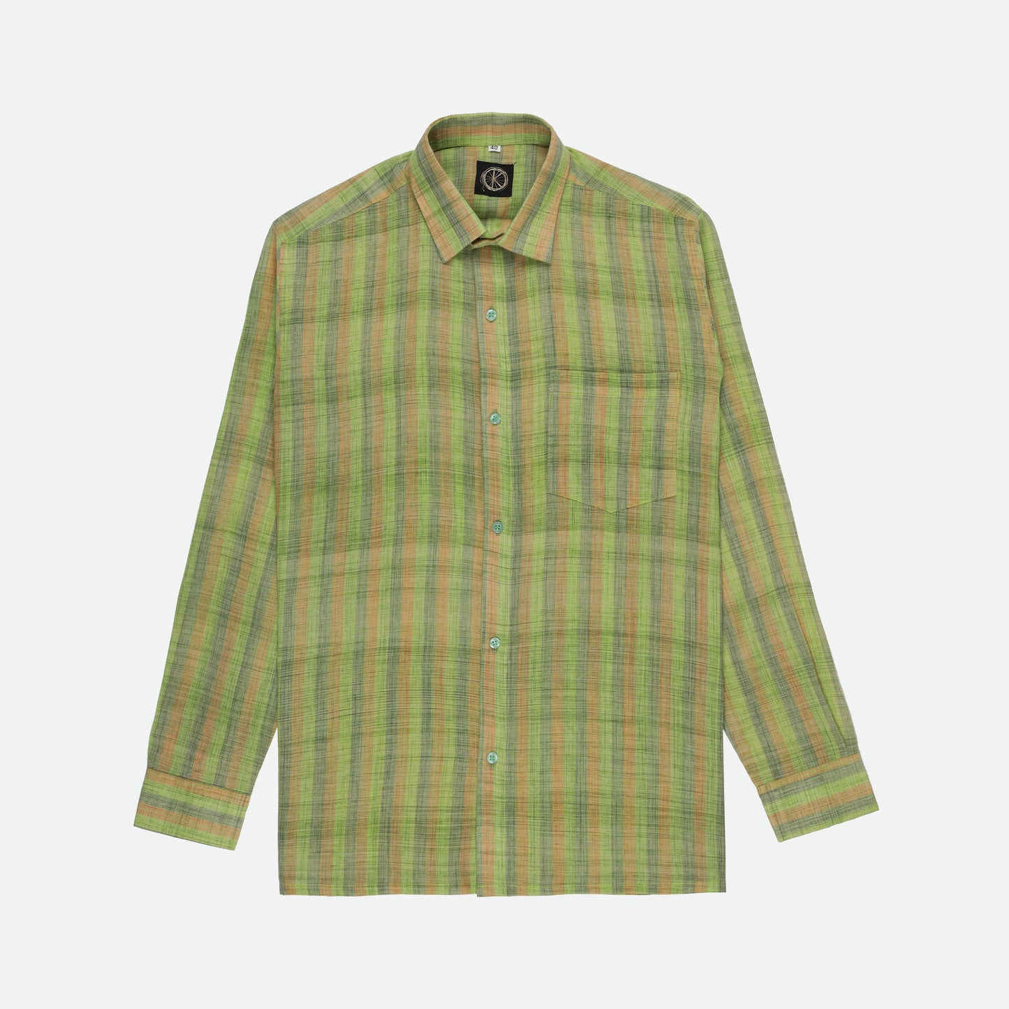 fat stripe olive shirt