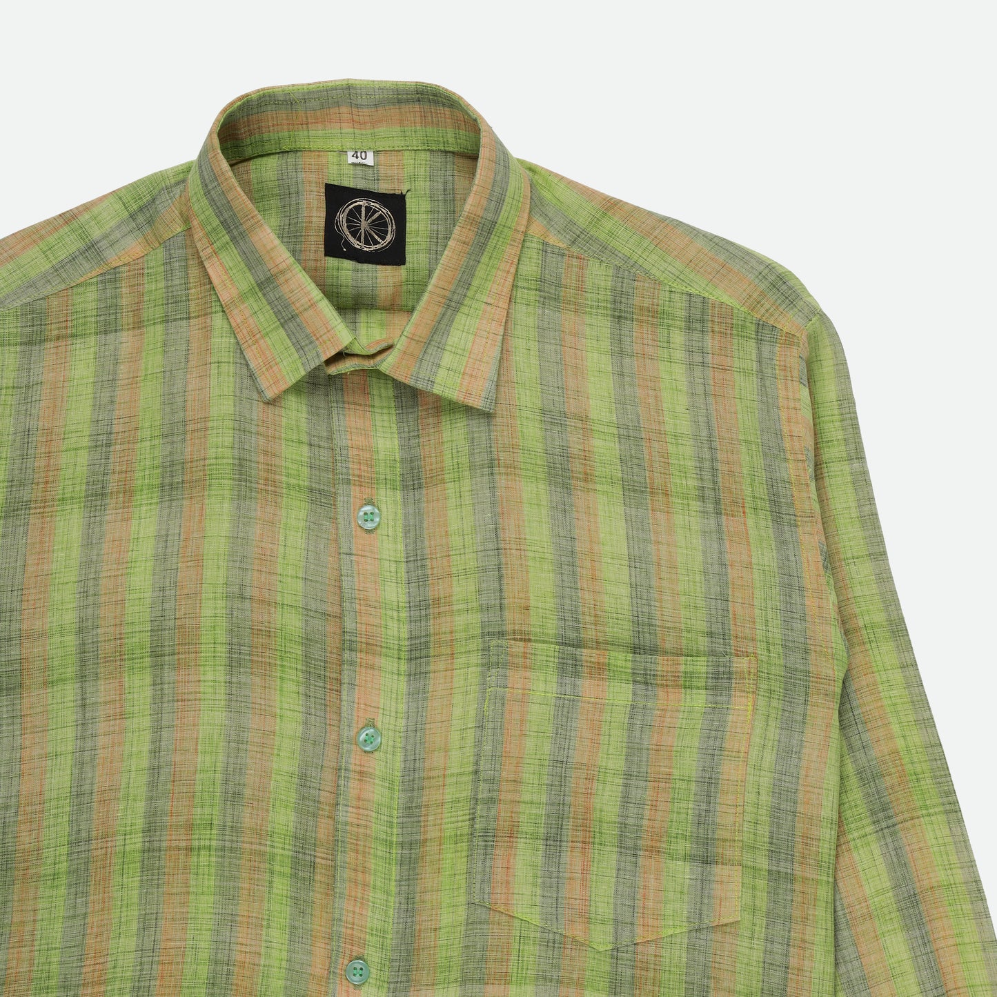 fat stripe olive shirt