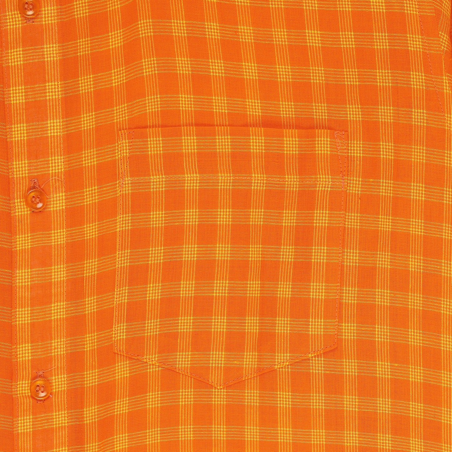 the orange check shirt